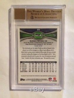 2012 Topps Chrome Russell Wilson Black Refractor Auto RC #11/25 BGS 9.5/10 Sp