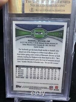 2012 Topps Chrome Russell Wilson Camo Refractor Auto #/105 BGS 9.5 Rookie RC