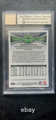 2012 Topps Chrome Russell Wilson Camo Refractor Autographs Rookie Auto Bgs 10