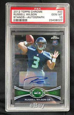 2012 Topps Chrome Russell Wilson RC Auto PSA 10 Amazing Card MVP Candidate