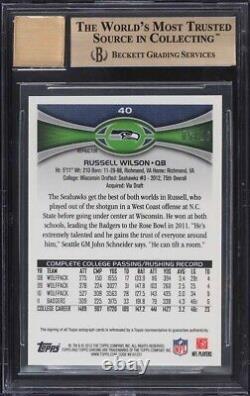 2012 Topps Chrome Russell Wilson RC auto /10 Gold refractor BGS 9.5/10 PMJS