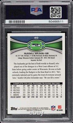 2012 Topps Chrome Russell Wilson ROOKIE RC PSA/DNA 10 AUTO #40 PSA 9 MINT