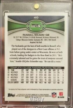 2012 Topps Chrome Russell Wilson Rc Rookie Auto Autograph Seahawks