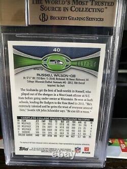 2012 Topps Chrome Russell Wilson Refractor Auto RC /178 BGS 9.5 2x 10 Subs RC