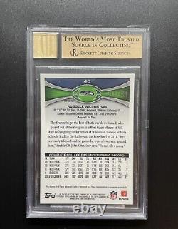 2012 Topps Chrome Russell Wilson Refractor Rookie Auto /178 BGS 10/10 PRISTINE