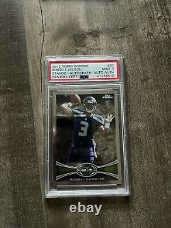 2012 Topps Chrome Russell Wilson Rookie AUTO Authentic PSA 9 MINT #40 Stands