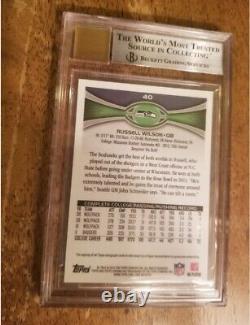 2012 Topps Chrome Russell Wilson Rookie Auto RC #40 BGS 9 Auto 10