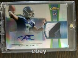 2012 Topps Finest RUSSELL WILSON RPA Rookie Patch Auto 22/250 RC 3-Color