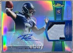 2012 Topps Finest RUSSELL WILSON RPA Rookie Patch Auto /250 Sick Patch RARE