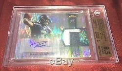 2012 Topps Finest Rpa Pulsar Refractor Russell Wilson Patch /25 Bgs 9.5 Auto 10