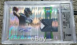 2012 Topps Finest Russell Wilson PULSAR REFRACTOR AUTO PATCH RC /25 BGS 9 MINT