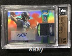2012 Topps Finest Russell Wilson Red Refractor Patch Auto /50 RC- BGS 9.5 10
