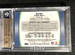 2012 Topps Finest Russell Wilson Red Refractor Patch Auto /50 RC- BGS 9.5 10