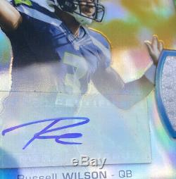 2012 Topps Finest Russell Wilson Rookie RC Auto 3 Color Relic 12/75