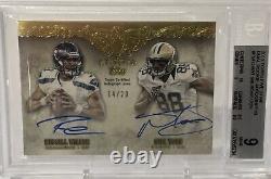 2012 Topps Five Star Futures Russell Wilson Toon RC Rookie Dual On Card AUTO /20