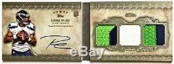 2012 Topps Five Star RUSSELL WILSON /42 Silver Booklet 3 Color Rookie Patch Auto