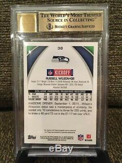 2012 Topps Kickoff Russell Wilson RC Auto /25 Graded BGS 9.5 GEM MINT With10 AUTO