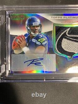 2012 Topps Platinum 138 Russell Wilson Refractor Rookie Patch Auto /250 Logo RPA
