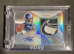 2012 Topps Platinum 138 Russell Wilson Refractor Rookie Patch Auto /250 Logo RPA