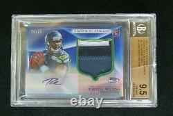 2012 Topps Platinum RPA Blue Refractor Russell Wilson RC HTF BGS 9.5 #24/25
