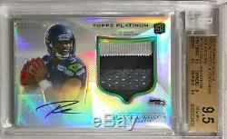 2012 Topps Platinum RUSSELL WILSON /250 Refractor Rookie Patch Auto BGS 9.5/10