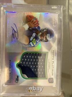 2012 Topps Platinum Refractor /250 Russell Wilson #138 RPA Rookie Patch Auto