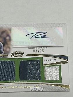 2012 Topps Prime #PV-RW Russell Wilson Level V 8/25 RC, 4-PATCHS, Ball Auto