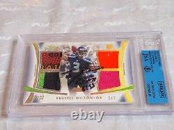 2012 Topps Prime Russell Wilson Quad Relics GOLD RC Rainbow? ! 1/1 Auto! RARE