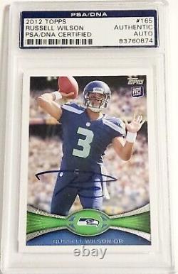 2012 Topps RC #165 PSA DNA Autograph Rookie RUSSELL WILSON