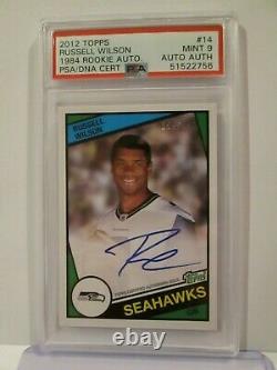 2012 Topps Russell Wilson Auto 59/100 1984 Rookie. Psa 9 Mint. Real Nice