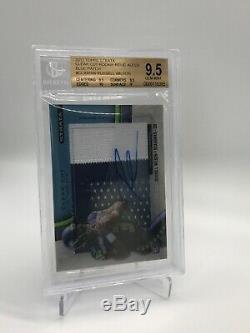 2012 Topps Strata Clear Cut Rookie Auto Blue Patch Russell Wilson /75 BGS 9.5