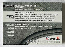 2012 Topps Strata Russell Wilson Clear Cut Rookie Patch Auto Relic 1/1 (pop-1)