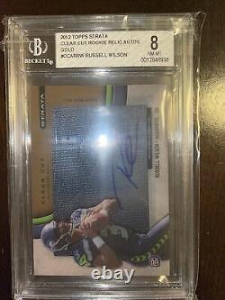 2012 Topps Strata Russell Wilson RPA 39/99 RC Auto Seahawksautograph Bgs8