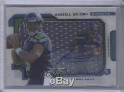 2012 Topps Strata Signature Relics Autographed #SSR-RW Russell Wilson Auto Card