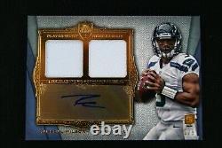 2012 Topps Supreme Auto Dual Relics Russell Wilson RC Rare HTF # 5/5 Seahawks