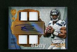 2012 Topps Supreme Auto Quad Relics Russell Wilson RC Rare HTF # 4/6 Seahawks