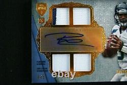 2012 Topps Supreme Auto Quad Relics Russell Wilson RC Rare HTF # 4/6 Seahawks