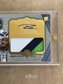 2012 Topps Supreme Russell Wilson 3 Color Jumbo Patch Auto RC #'d 1/5