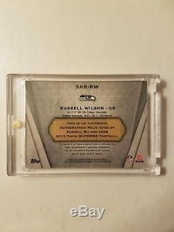 2012 Topps Supreme Russell Wilson Rc Auto Relic #'d 38/51 Mint