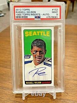 2012 Topps Tall Boy RUSSELL WILSON Auto PSA 9 RC 1965 Topps Inserts Rookie SP
