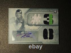 2012 Topps Triple Theads Russell Wilson RC AUTO Jersey Printing Plate #1/1 D2B