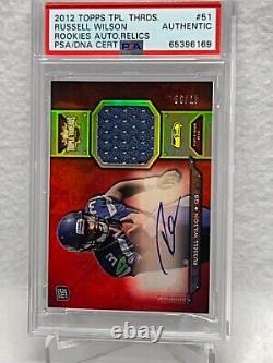 2012 Topps Triple Threads #51 Russell Wilson PSA Rookie GU Patch Auto RPA #47/99