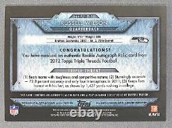 2012 Topps Triple Threads RUSSELL WILSON Green RC Patch Auto ROOKIE RPA #/50