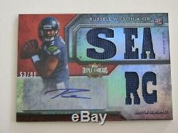 2012 Topps Triple Threads Russell Wilson Jersey Auto Rc 53/99 Seahawks Autograph