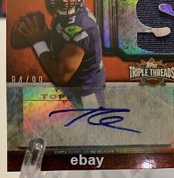 2012 Topps Triple Threads Russell Wilson Jersey RC Auto Card #131 SP 84/99