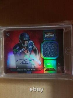 2012 Topps Triple Threads Russell Wilson Jersey Rc Auto Rookie Rpa 61/99