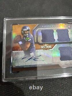 2012 Topps Triple Threads Russell Wilson Rookie Auto RPA #55/70 SGC 8