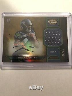 2012 Topps Triple Threads Russell Wilson Seahawks RC Rookie Jersey AUTO /25