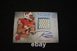 2012 UD SP Authentic Russell Wilson Rookie Auto Patch ON CARD 206/885