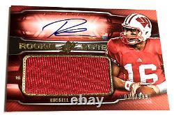 2012 UD SPX Russell Wilson Rookie RC Jersey Patch AUTO /399 Football Card #75 B